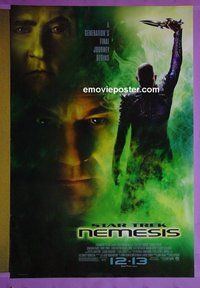 I071 STAR TREK: NEMESIS double-sided advance one-sheet movie poster '02 Patrick Stewart, Frakes