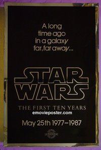 I074 STAR WARS foil 1sh movie poster '87 George Lucas, Ford