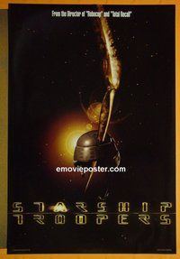 I076 STARSHIP TROOPERS double-sided teaser one-sheet movie poster '97 Paul Verhoeven, sci-fi