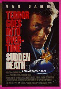 I088 SUDDEN DEATH double-sided one-sheet movie poster '95 Jean-Claude Van Damme
