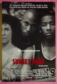 I089 SUNSET PARK double-sided advance one-sheet movie poster '96 basketball