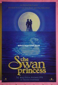 I094 SWAN PRINCESS double-sided advance one-sheet movie poster '94 animated cartoon