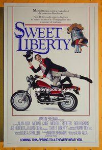 I097 SWEET LIBERTY advance one-sheet movie poster '86 Alan Alda