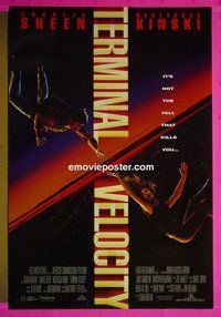 I115 TERMINAL VELOCITY double-sided one-sheet movie poster '94 Charlie Sheen