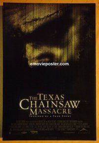 I118 TEXAS CHAINSAW MASSACRE double-sided one-sheet movie poster '03 cool horror image!
