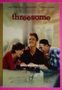 I131 THREESOME double-sided one-sheet movie poster '94 Lara Flynn Boyle, Baldwin