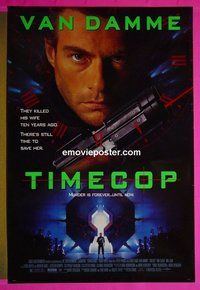 I140 TIMECOP double-sided one-sheet movie poster '94 Jean-Claude Van Damme