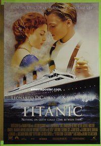 I144 TITANIC double-sided style B one-sheet movie poster '97 DiCaprio, Winslet