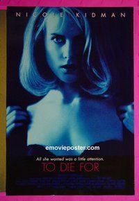I148 TO DIE FOR double-sided one-sheet movie poster '95 sexy Nicole Kidman