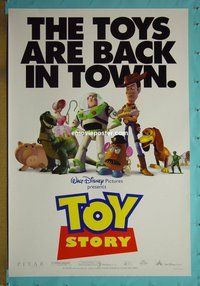 I158 TOY STORY double-sided one-sheet movie poster '95 Disney, Hanks, Allen