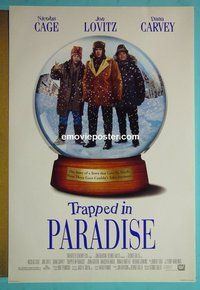 I164 TRAPPED IN PARADISE double-sided one-sheet movie poster '94 Cage, Lovitz