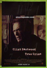 I171 TRUE CRIME advance one-sheet movie poster '99 Clint Eastwood