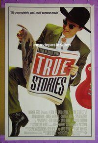 I177 TRUE STORIES style B one-sheet movie poster '86 David Byrne, John Goodman