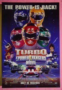 I182 TURBO POWER RANGERS MOVIE double-sided advance one-sheet movie poster '97 Johnny Yong Bosch