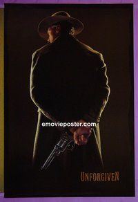 I197 UNFORGIVEN int'l teaser one-sheet movie poster '92 Eastwood, Hackman