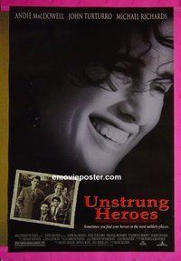 I198 UNSTRUNG HEROES double-sided one-sheet movie poster '95 Andie MacDowell