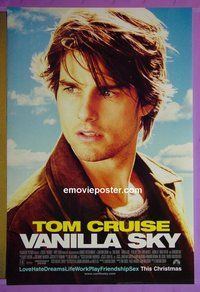 I201 VANILLA SKY double-sided advance one-sheet movie poster '01 Tom Cruise, Penelope Cruz