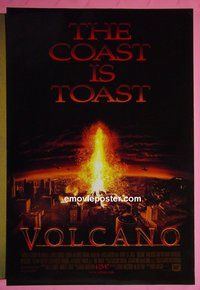 I208 VOLCANO double-sided advance one-sheet movie poster '97 Tommy Lee Jones, Heche