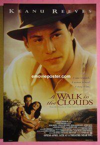 I214 WALK IN THE CLOUDS double-sided advance one-sheet movie poster '95 Keanu Reeves