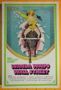 I217 WANDA WHIPS WALL STREET one-sheet movie poster '82 wild sexy artwork!
