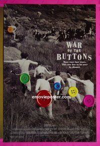 I218 WAR OF THE BUTTONS double-sided one-sheet movie poster '94 kids to war!