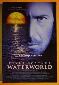 I221 WATERWORLD double-sided one-sheet movie poster '95 Kevin Costner, sci-fi