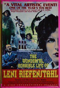 I243 WONDERFUL HORRIBLE LIFE OF LENI RIEFENSTAHL one-sheet movie poster '93