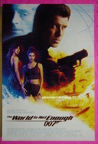 I245 WORLD IS NOT ENOUGH double-sided one-sheet movie poster '99 James Bond
