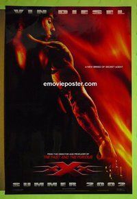 I254 XXX double-sided teaser one-sheet movie poster '02 Vin Diesel, spy thriller!
