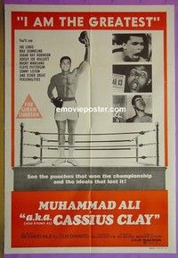 K006 AKA CASSIUS CLAY Australian one-sheet movie poster '70 boxing Muhammad Ali!