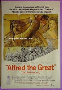 K009 ALFRED THE GREAT Australian one-sheet movie poster '69 David Hemmings
