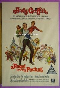 K013 ANGEL IN MY POCKET Australian one-sheet movie poster '69 Andy Griffith