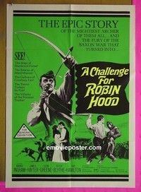 K035 CHALLENGE FOR ROBIN HOOD Australian one-sheet movie poster '67 Hammer