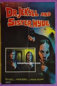 K047 DR JEKYLL & SISTER HYDE Australian one-sheet movie poster '72 Bates