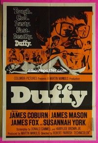 K049 DUFFY Australian one-sheet movie poster '68 James Coburn, James Mason