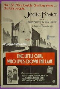 K091 LITTLE GIRL WHO LIVES DOWN THE LANE Australian one-sheet movie poster '77 Foster