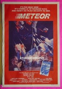K097 METEOR Australian one-sheet movie poster '79 Sean Connery,Natalie Wood