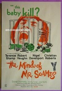 K098 MIND OF MR SOAMES Australian one-sheet movie poster '70 Terence Stamp