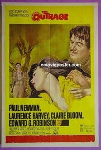 K107 OUTRAGE Australian one-sheet movie poster '64 Paul Newman