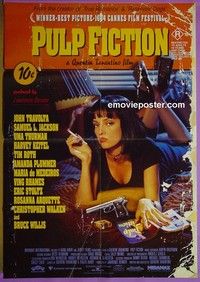 K114 PULP FICTION Australian one-sheet movie poster '94 Travolta, Jackson