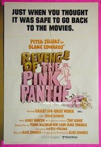K118 REVENGE OF THE PINK PANTHER Australian one-sheet movie poster '78 Sellers