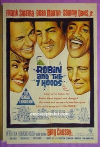 K119 ROBIN & THE 7 HOODS Australian one-sheet movie poster '64 F. Sinatra