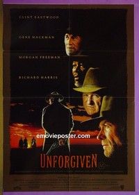 K155 UNFORGIVEN Australian one-sheet movie poster '92 Eastwood, Hackman