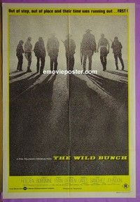 K164 WILD BUNCH Australian one-sheet movie poster R70s Sam Peckinpah, Holden