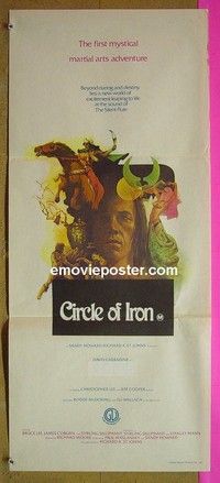 K318 CIRCLE OF IRON Australian daybill movie poster '79 Carradine, Lee