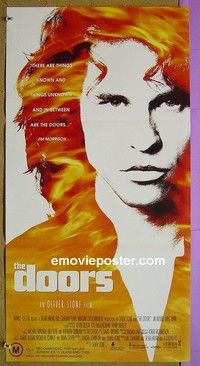 K393 DOORS Australian daybill movie poster '90 Val Kilmer, Oliver Stone