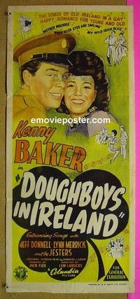 K395 DOUGHBOYS IN IRELAND Australian daybill movie poster '43 Kenny Baker