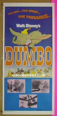 K402 DUMBO Australian daybill movie poster R76 Walt Disney classic!