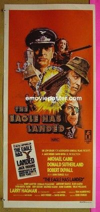 K405 EAGLE HAS LANDED Australian daybill movie poster '77 Michael Caine