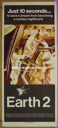 K406 EARTH 2 Australian daybill movie poster '71 Lockwood, Hylands